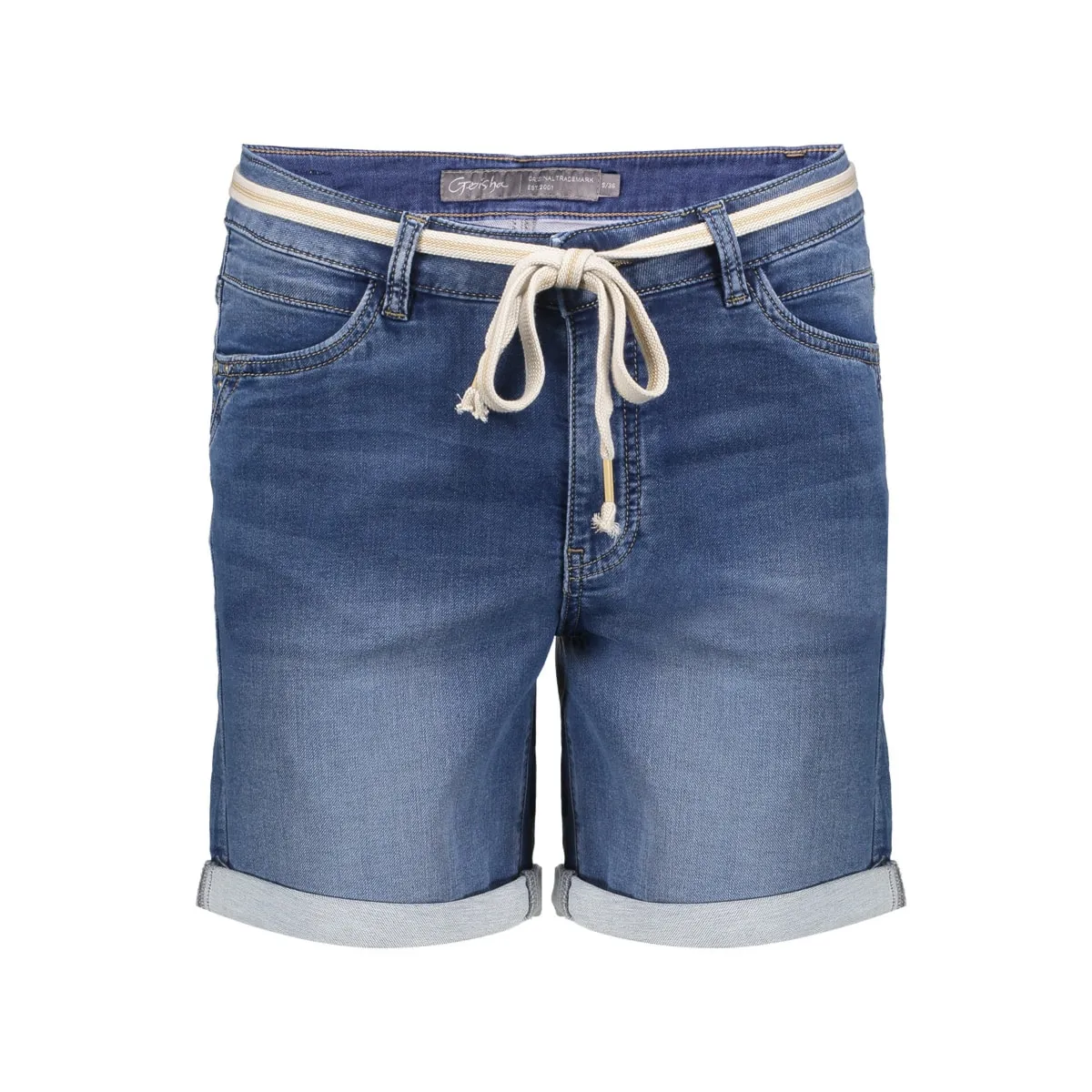GEISHA-Short jogg-51005-10-811 stonewash denim-DENIM
