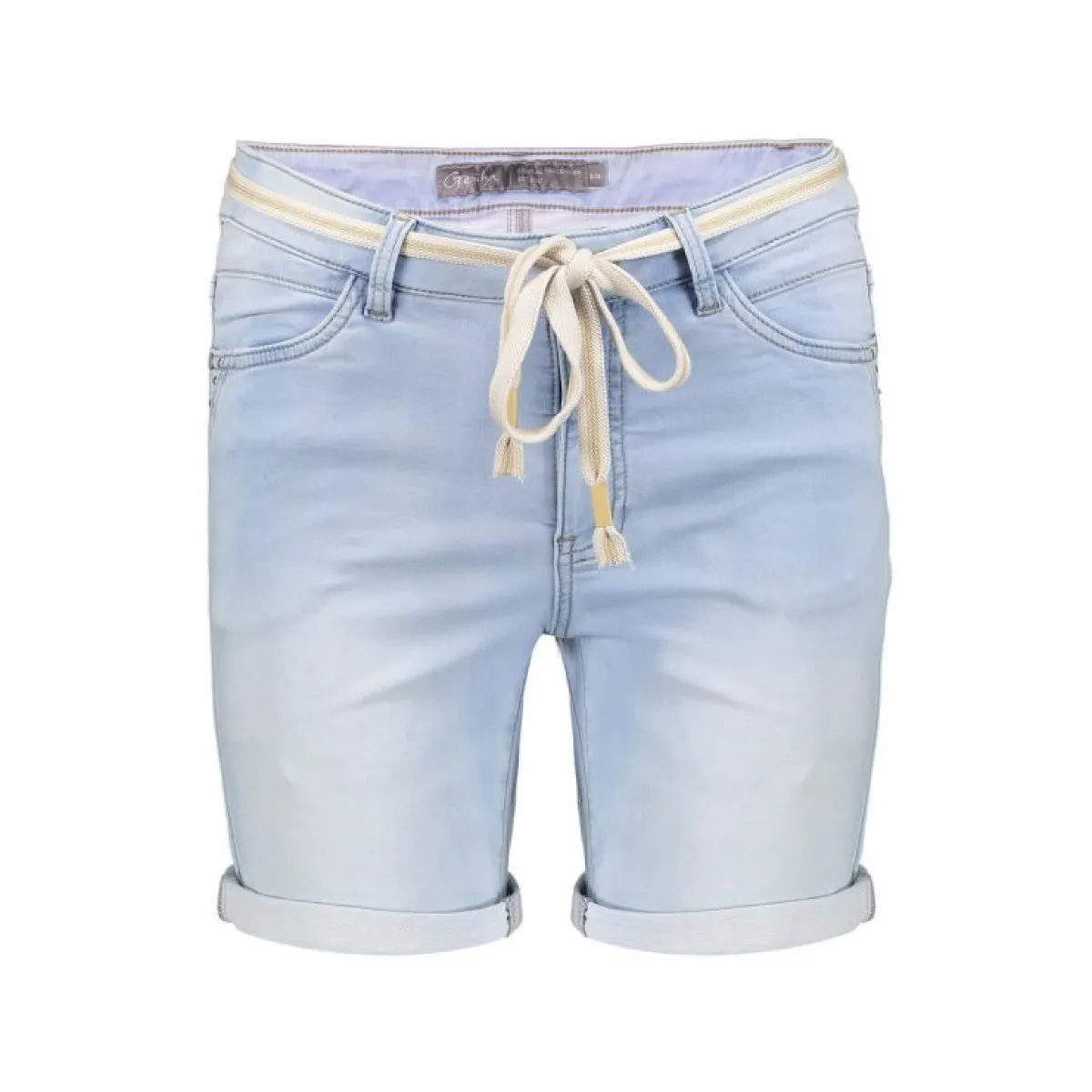 GEISHA-Short jogg-51005-10-830 bleached denim-DENIM