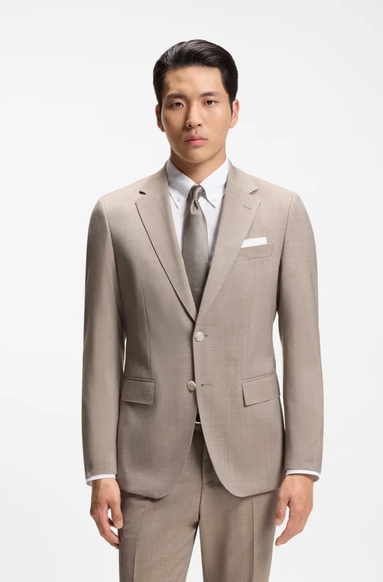 Hugo Boss-H-Huge-50569802 Colbert-255 Dark beige-BEIGE