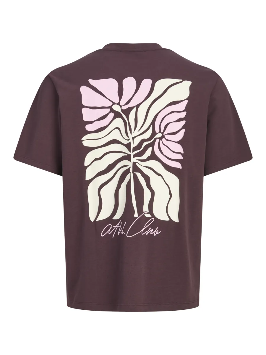 JACK & JONES-JCOABSTRACT FLOWER BACK PRINT TEE S-12311589-Fudge-BRUIN