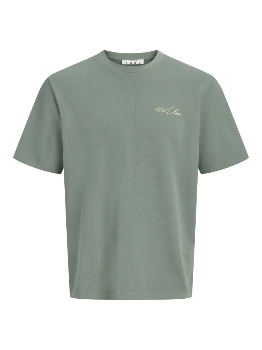 JACK & JONES-JCOABSTRACT FLOWER BACK PRINT TEE S-12311589-Laurel wreath-GROEN