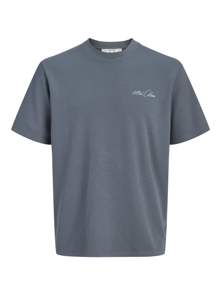 JACK & JONES-JCOABSTRACT FLOWER BACK PRINT TEE S-12311589-Turbulence-GRIJS