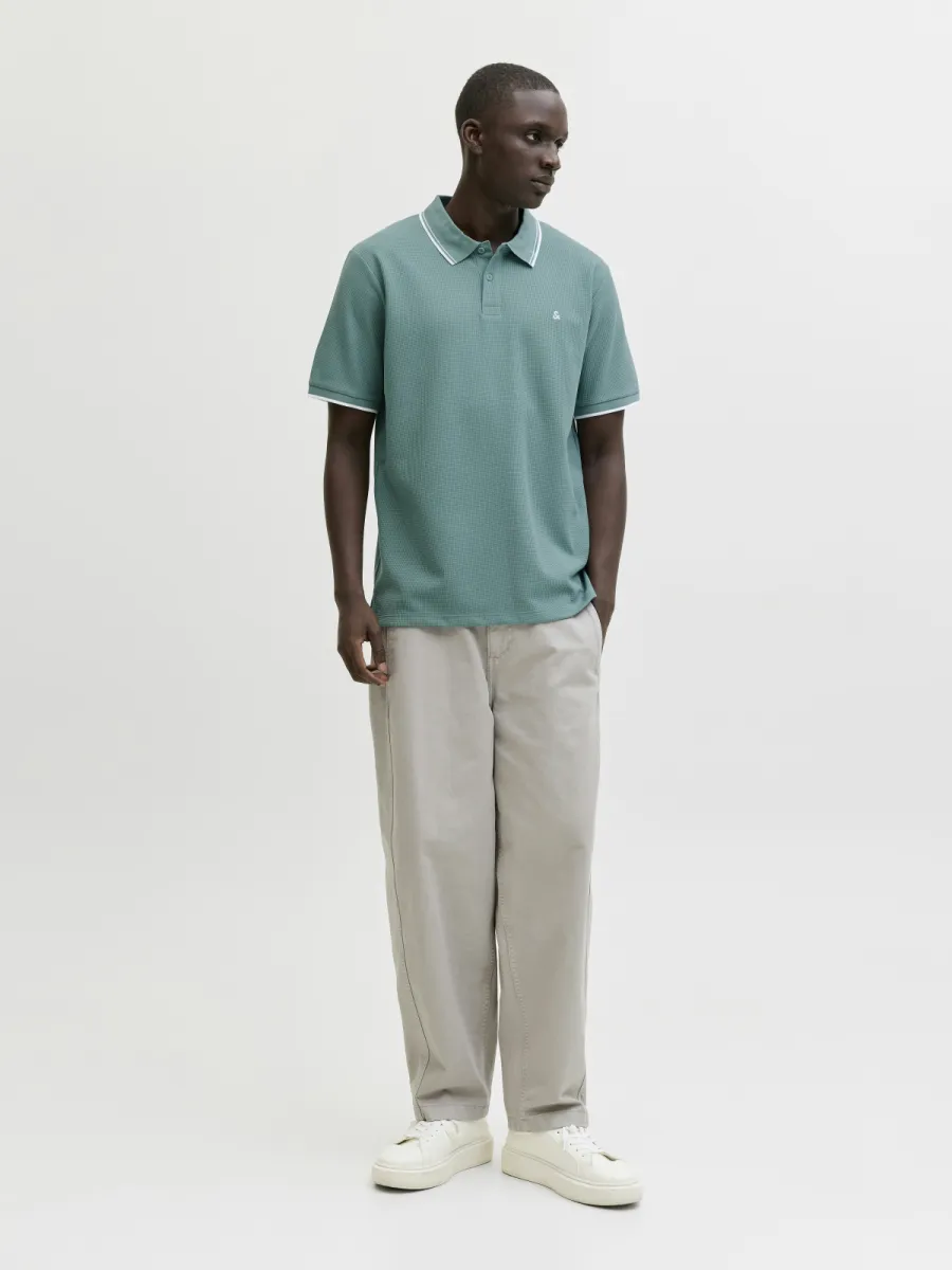 JACK & JONES-JJEAUSTIN POLO SS NOOS-12268130-Mineral blue-BLUE