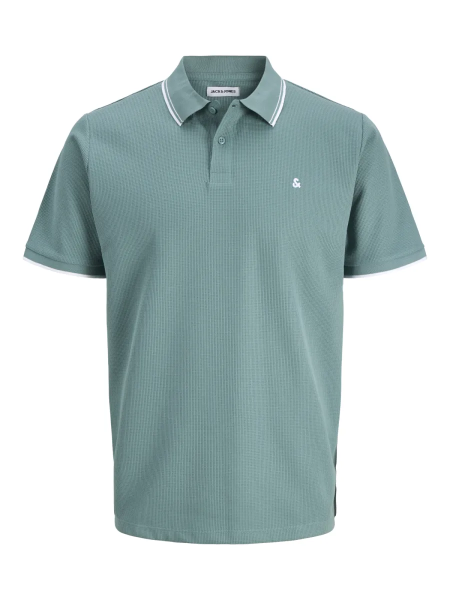 JACK & JONES-JJEAUSTIN POLO SS NOOS-12268130-Mineral blue-BLUE