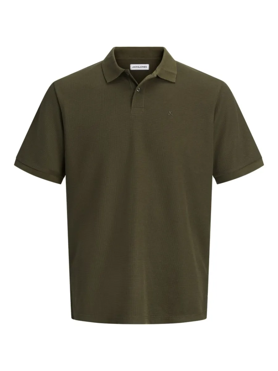 JACK & JONES-JJEAUSTIN POLO SS NOOS-12268130-Rosin-GROEN