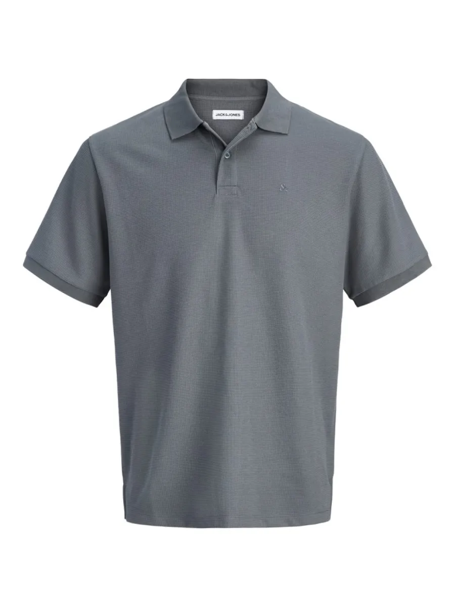 JACK & JONES-JJEAUSTIN POLO SS NOOS-12268130-Turbulence-GRIJS