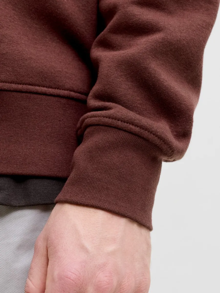 JACK & JONES-JJESOHO SWEAT CREW NECK NOOS-12278791-Bitter chocolate-CHOCOLADE