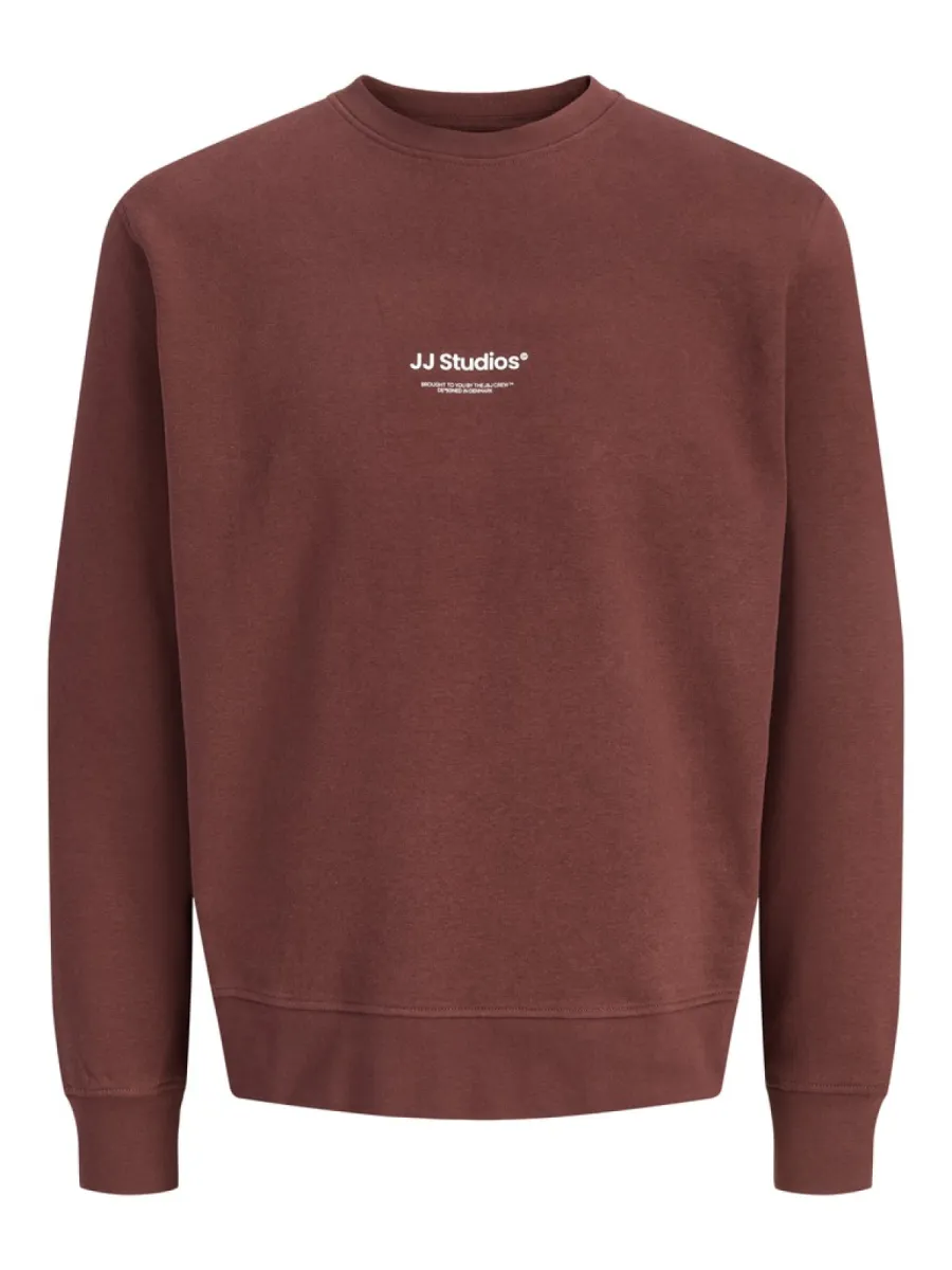 JACK & JONES-JJESOHO SWEAT CREW NECK NOOS-12278791-Bitter chocolate-CHOCOLADE