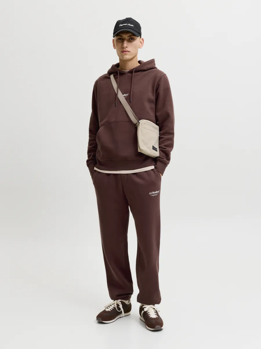 JACK & JONES-JJESOHO SWEAT HOOD NOOS-12278789-Bitter chocolate-CHOCOLADE