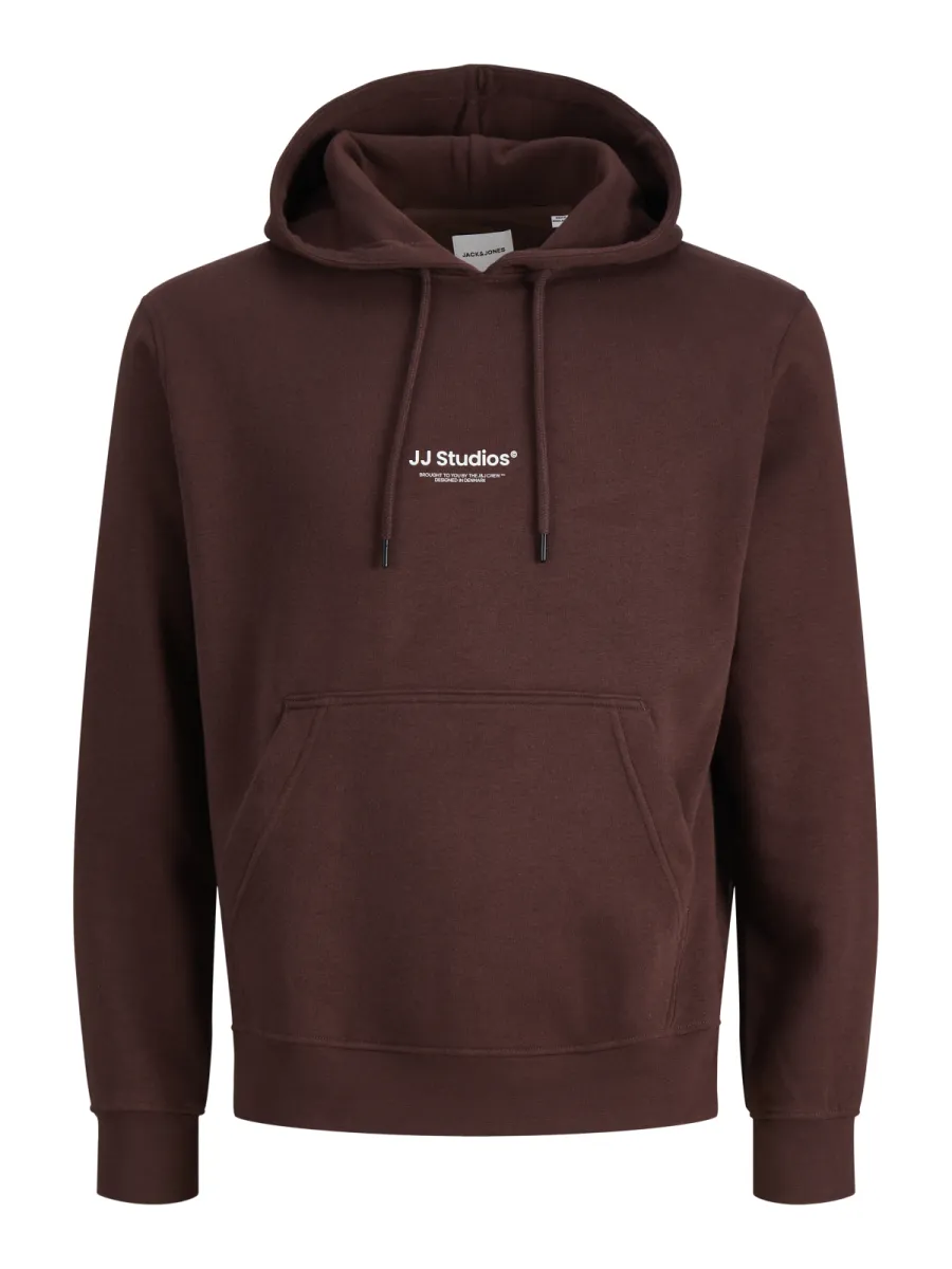 JACK & JONES-JJESOHO SWEAT HOOD NOOS-12278789-Bitter chocolate-CHOCOLADE