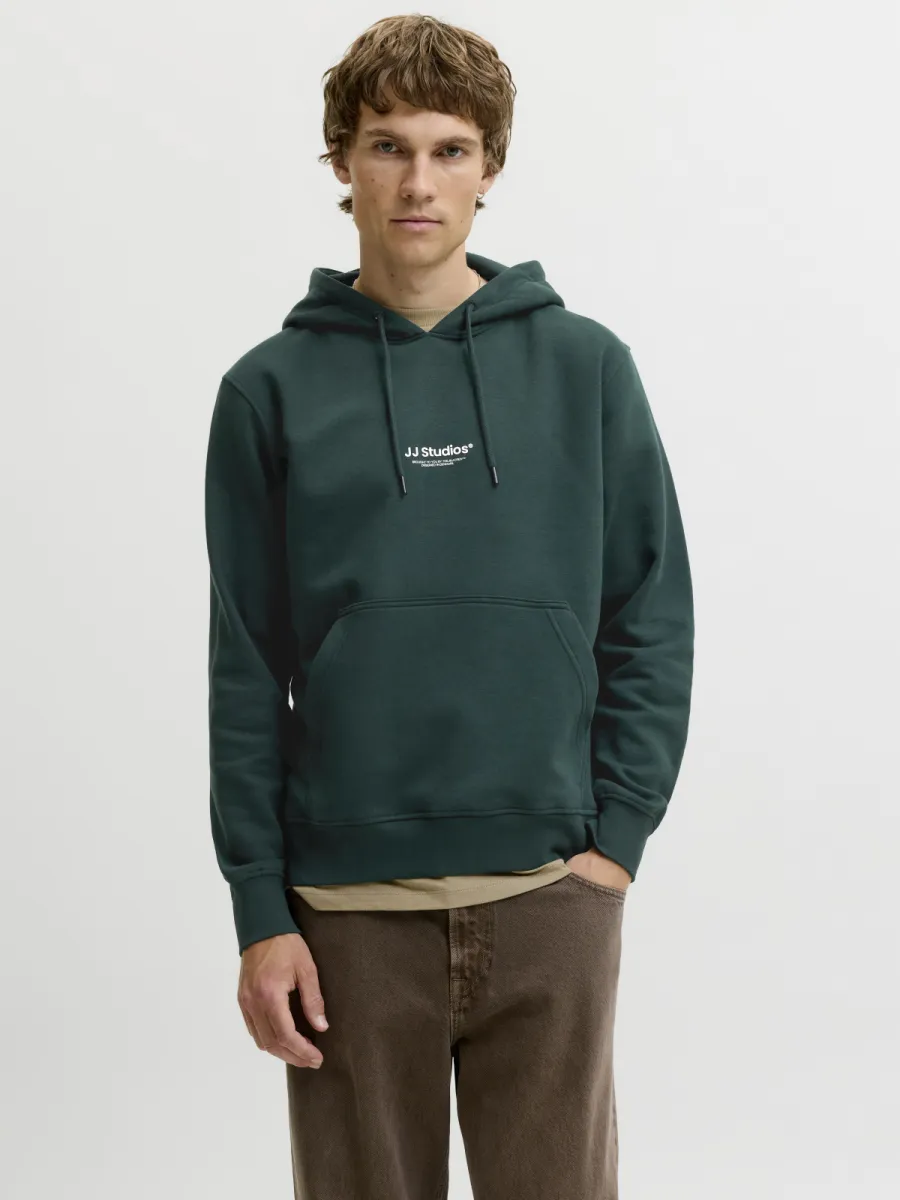 JACK & JONES-JJESOHO SWEAT HOOD NOOS-12278789-Scarab-BRUIN