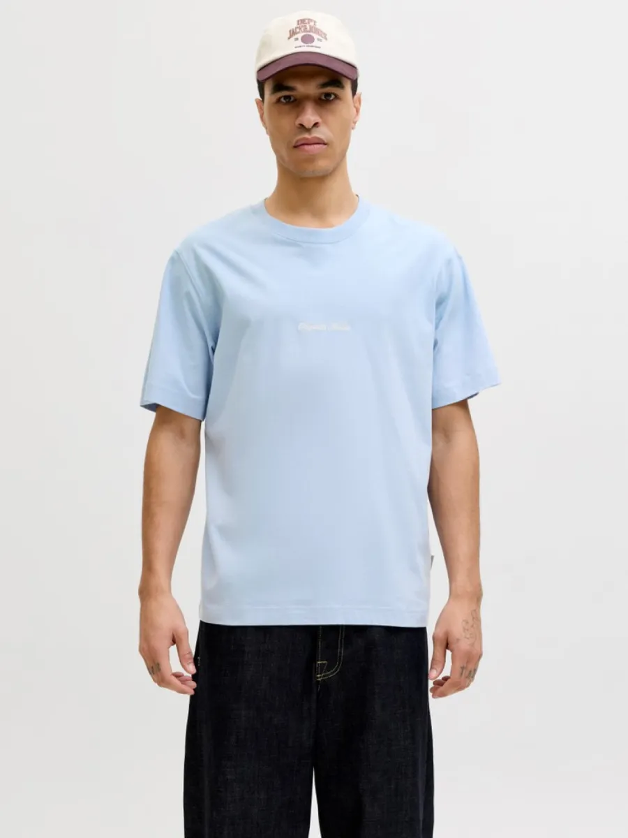 JACK & JONES-JORNORREBRO EMB TEE SS CREW NECK NO-12282892-Cashmere blue-BLUE