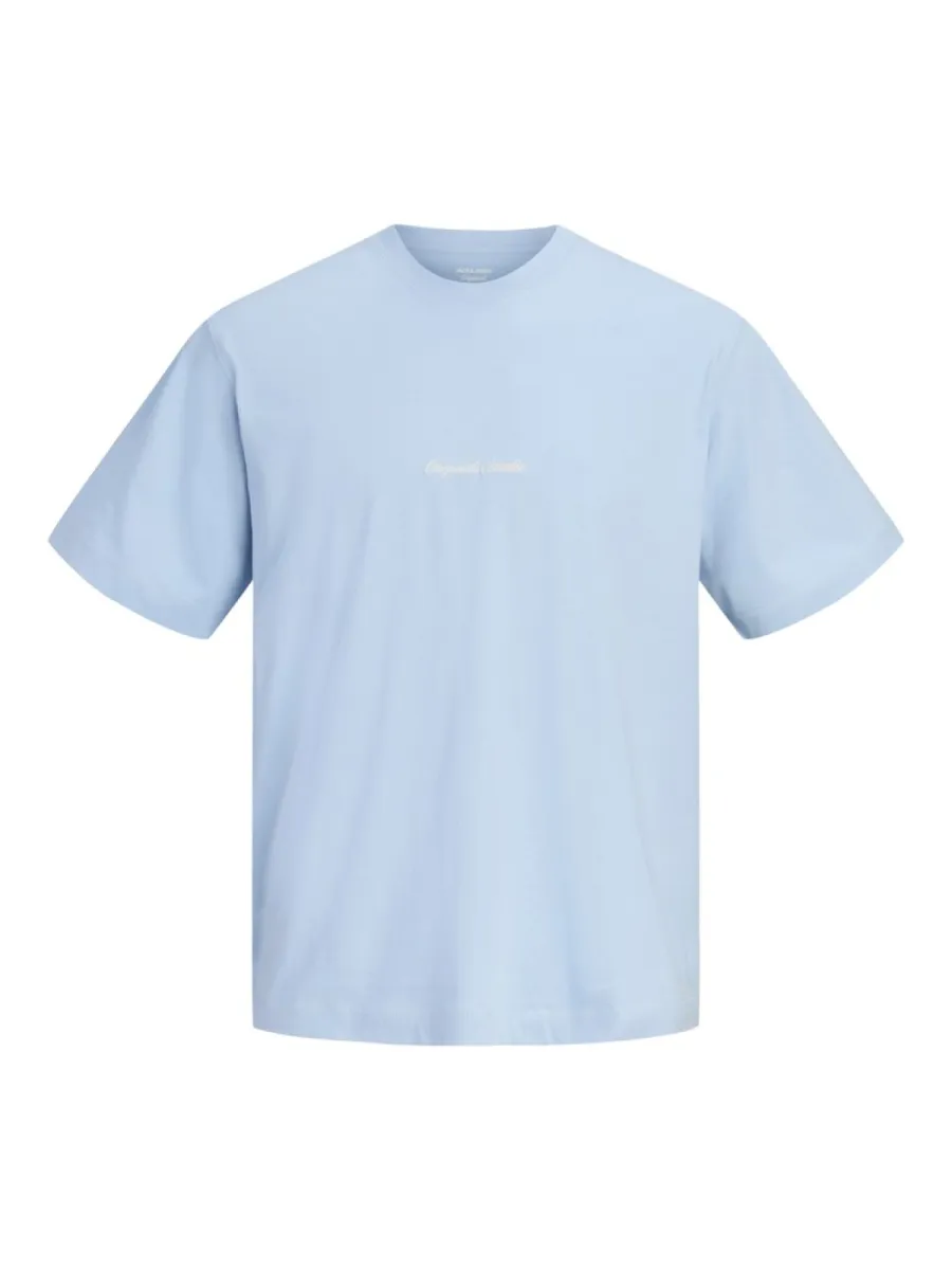JACK & JONES-JORNORREBRO EMB TEE SS CREW NECK NO-12282892-Cashmere blue-BLUE