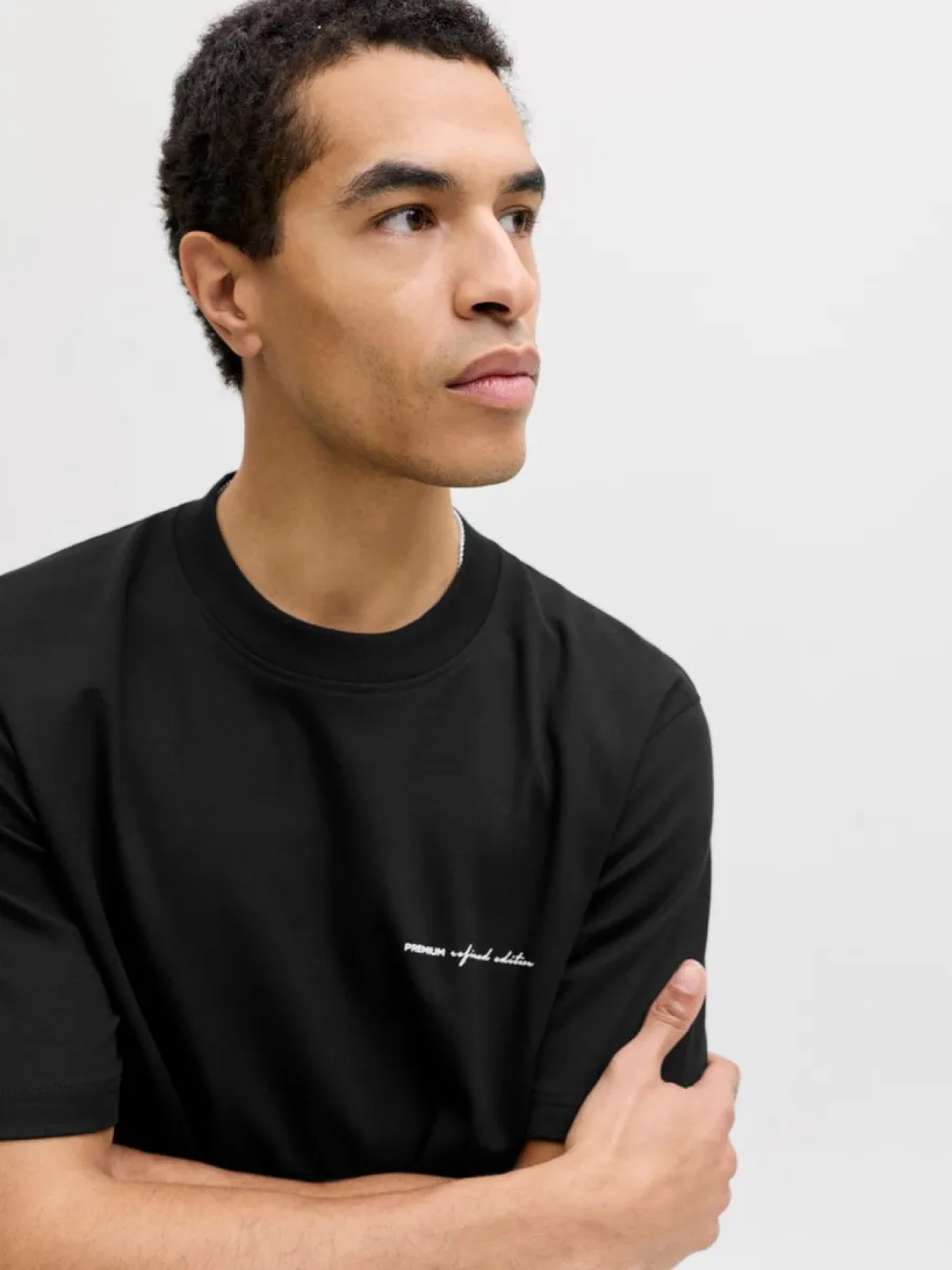 JACK & JONES-JPRBLAOWEN SS BRANDING TEE SN-12292397-Black-ZWART