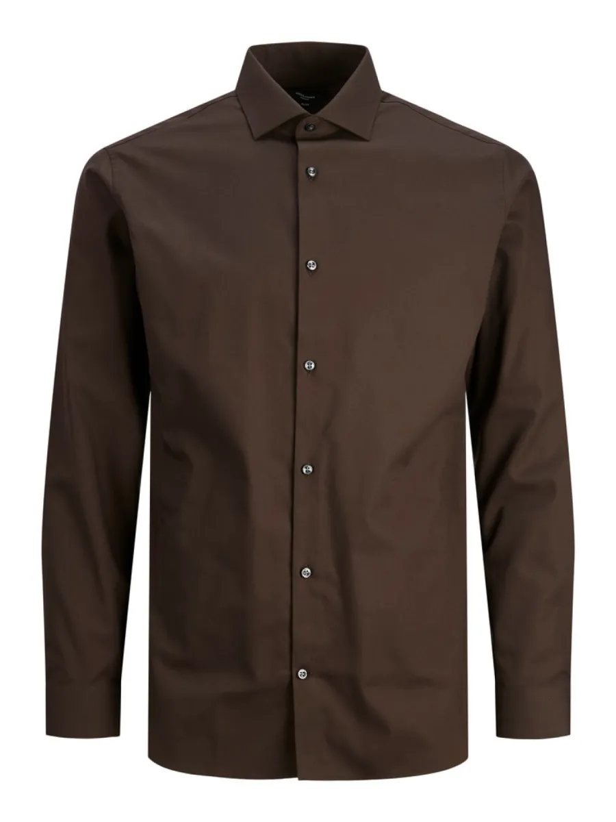 JACK & JONES-JPRBLAPARKER SHIRT L/S NOOS-12227385-Chocolate torte-CHOCOLADE
