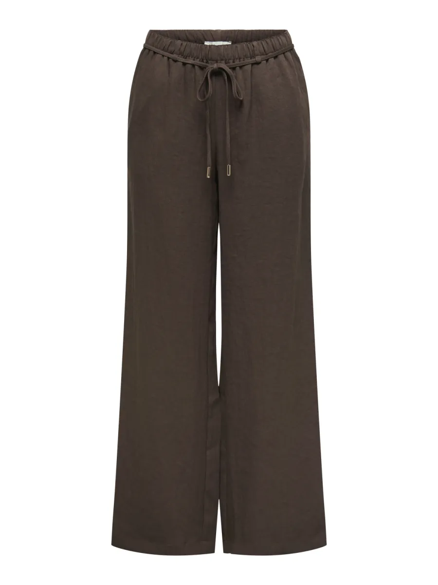 JDY-JDYFINN MW BELT WIDE PANT WVN-15376492-Coffee Bean-CAFE