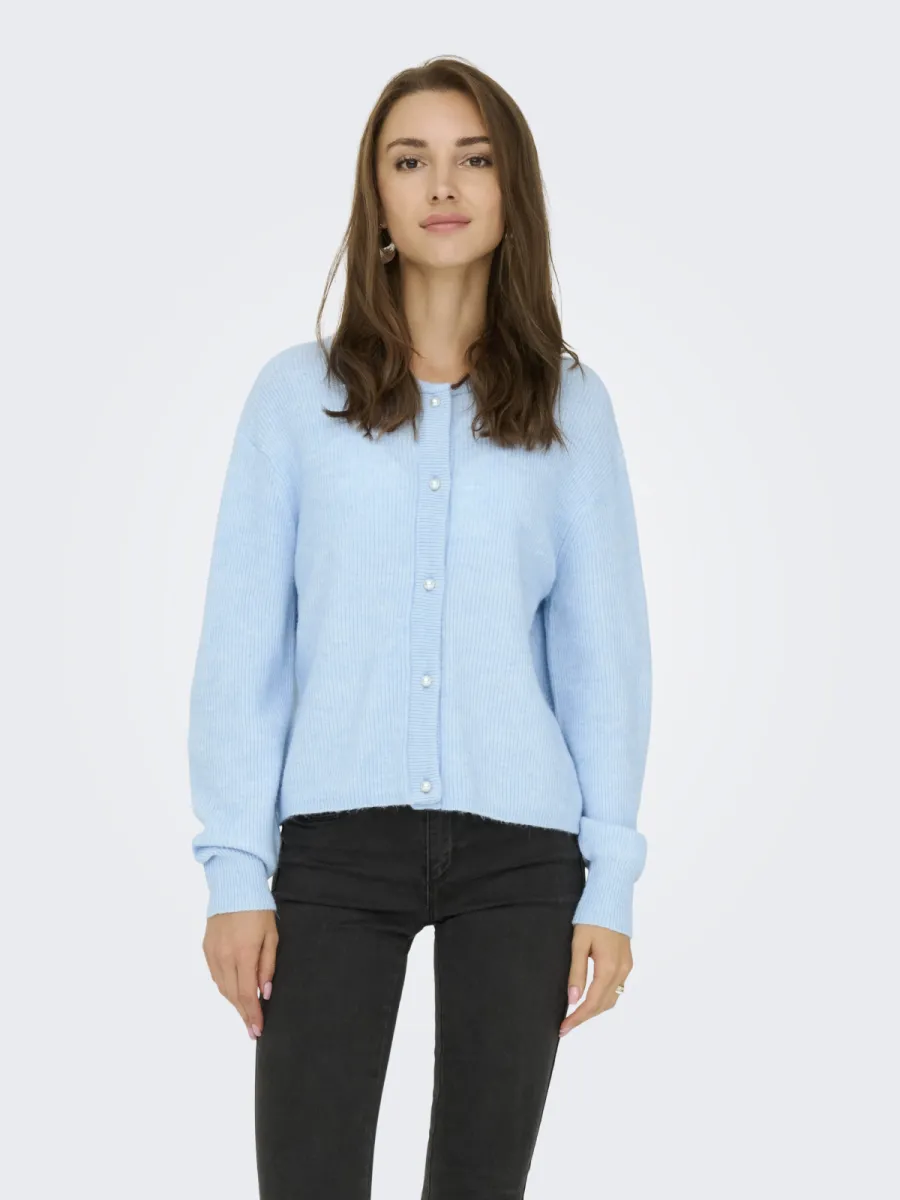 JDY-JDYLUMI L/S BUTTON CARDIGA KNT NOOS-15326819-Cashmere Blue-BLUE