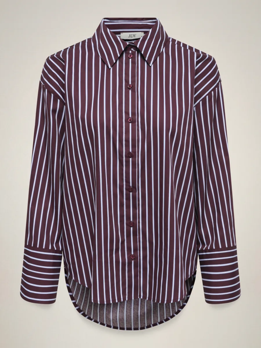 JDY-JDYSERENA L/S SHIRT WVN NOOS-15380444-Port Royale-BORDEAUX