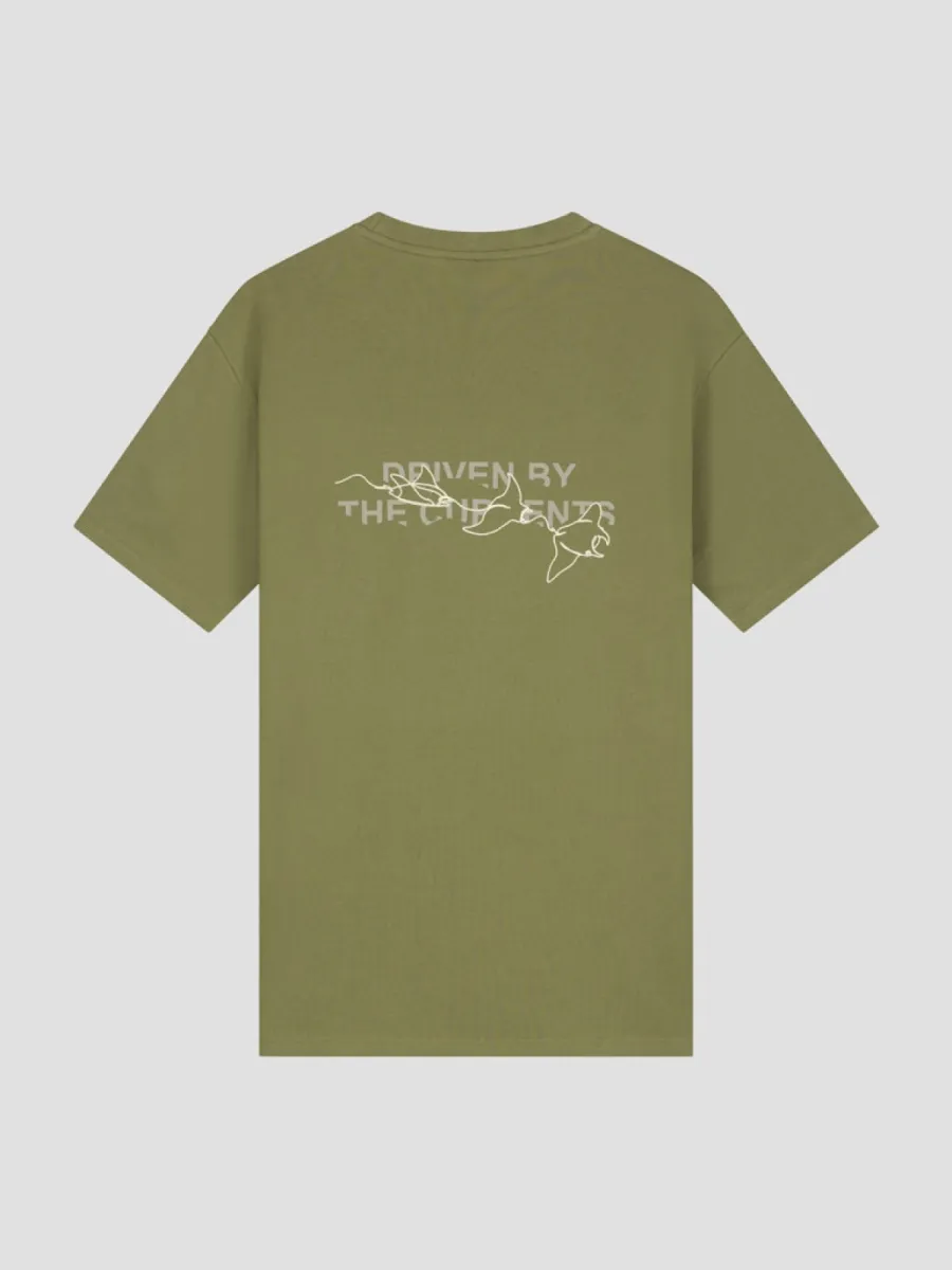 Law of the Sea-Journey artwork t-shirt-10556-420 Martini olive-OLIJF