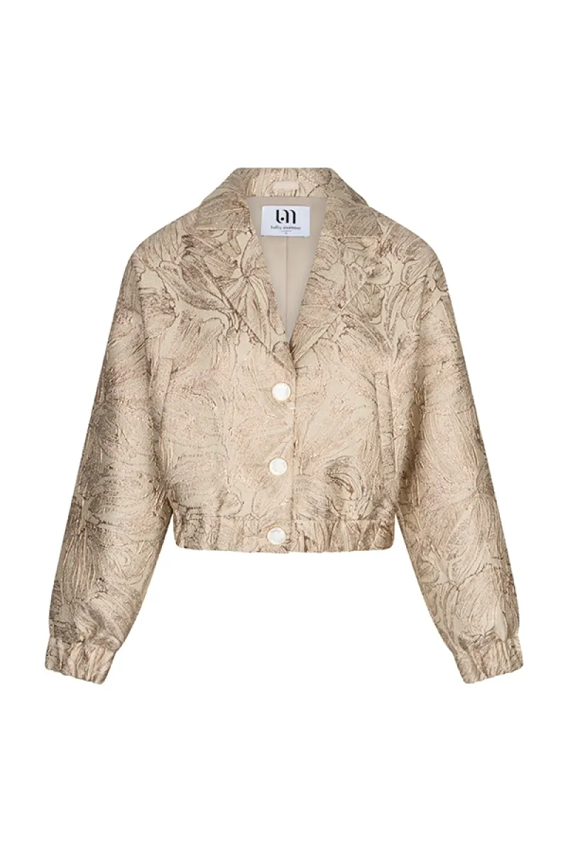 LOFTY MANNER-Jacket helja - Fancy jacquard-RH42-120 Cream-CREME