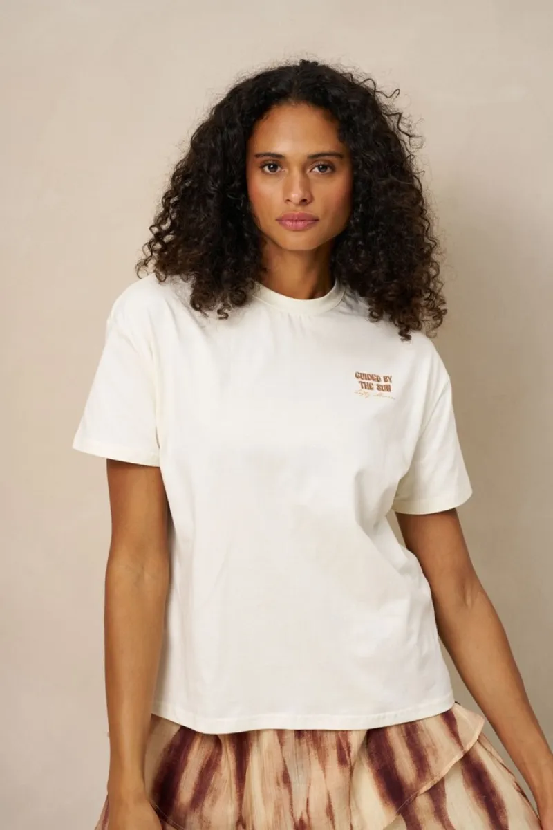 LOFTY MANNER-T'shirt imma - boxy regular-RH55-120 Cream-CREME