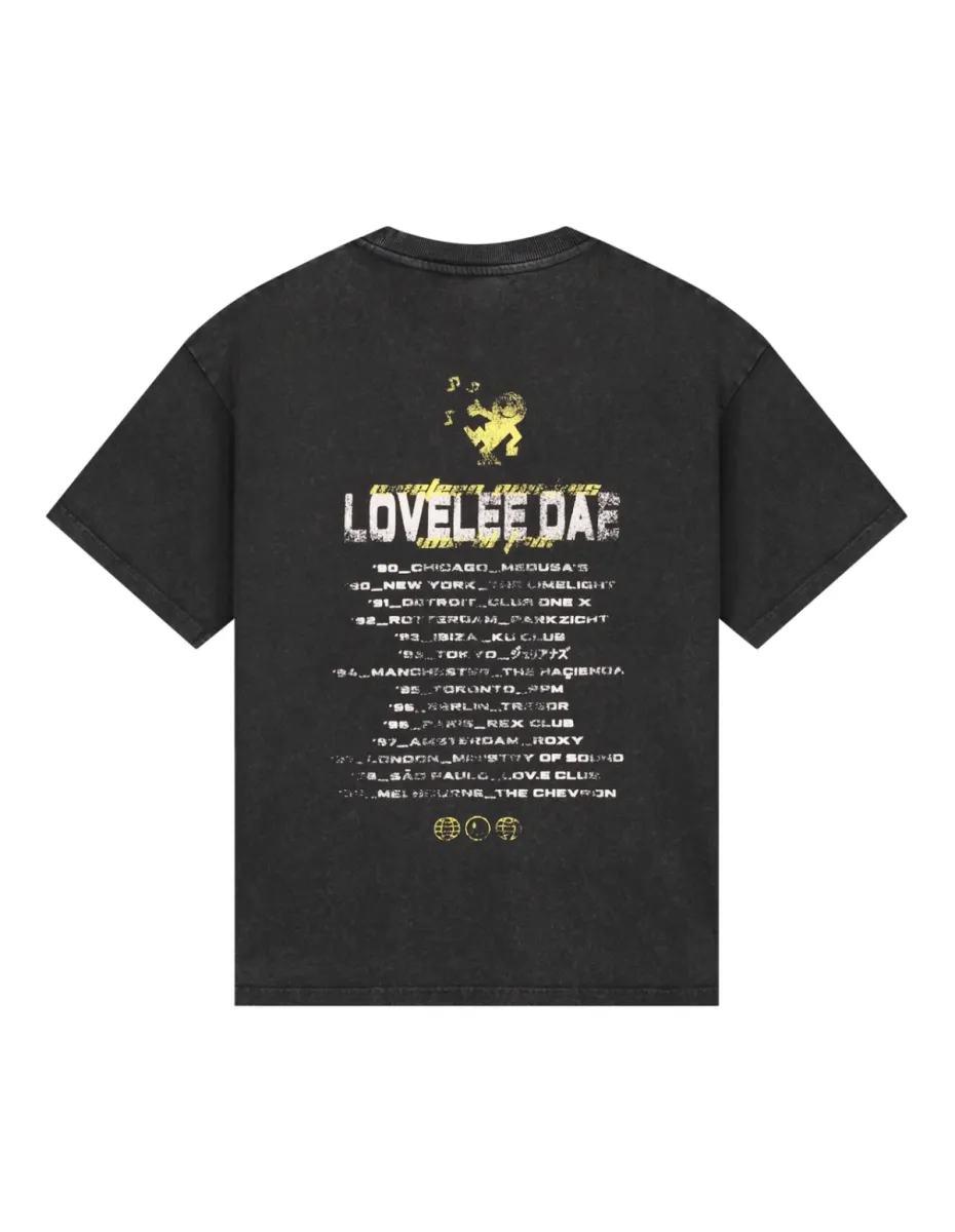 Lovelee Dae-Frankie worldtour SS-LLD000047-2 Washed black-ZWART