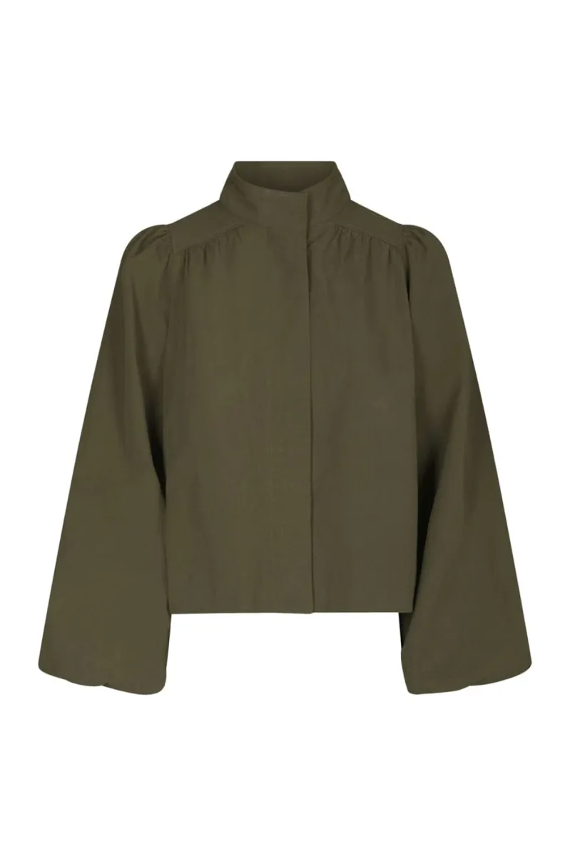 Neo Noir-Tirsa Twill Jacket-168103-151 Army-LEGERGROEN