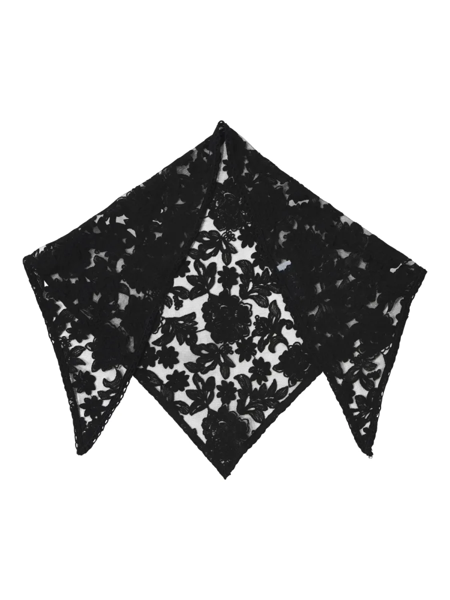 OBJECT-OBJALICE LACE SCARF REP-23049768-Black-BLACK