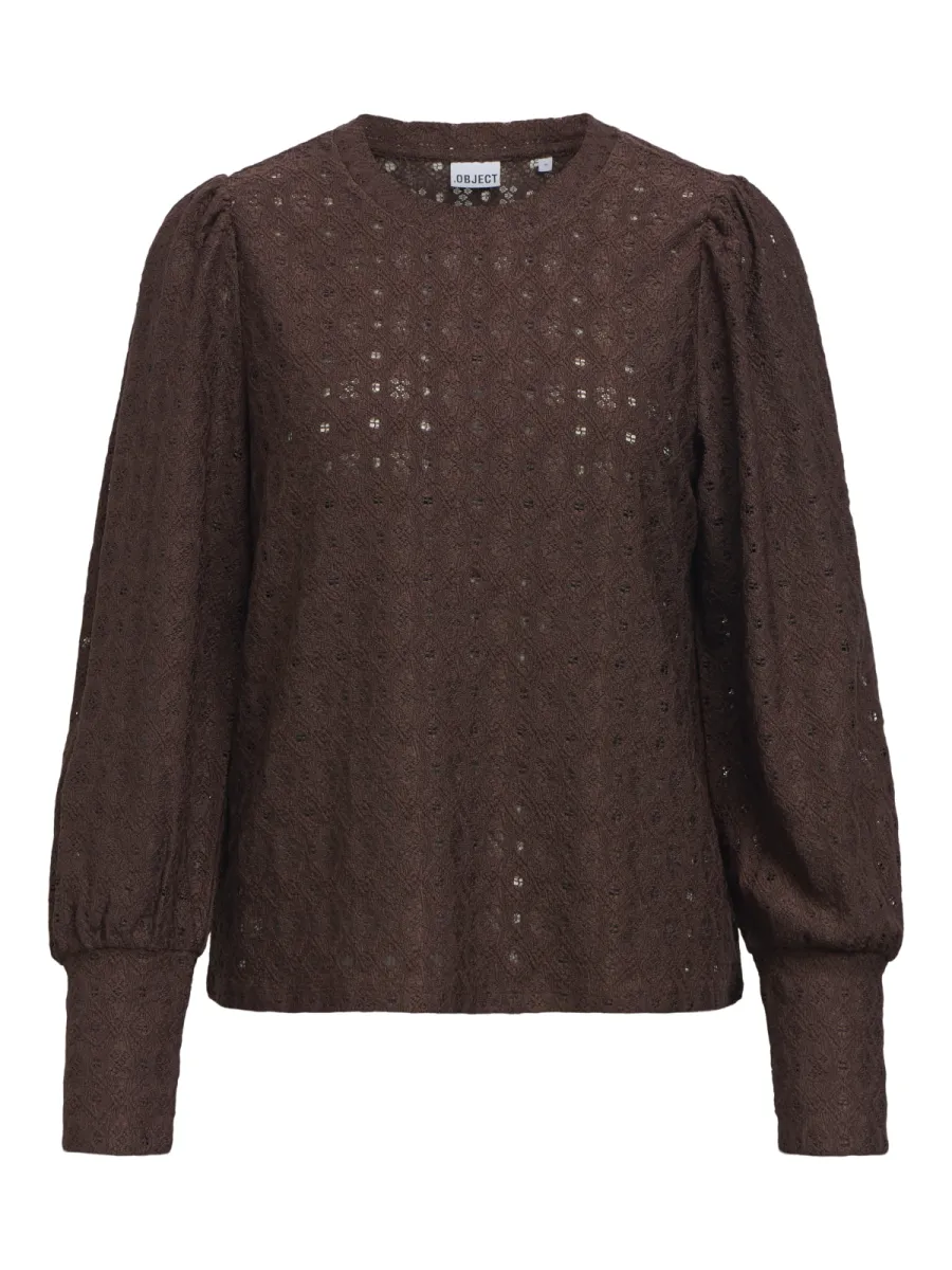 OBJECT-OBJLAILA L/S RE TOP NOOS-23046626-Seal Brown-BRUIN