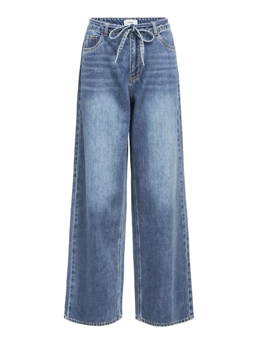 OBJECT-OBJROSIE MW WIDE JEANS NOOS-23046943-Medium Blue Denim-MIDDEN DENIM