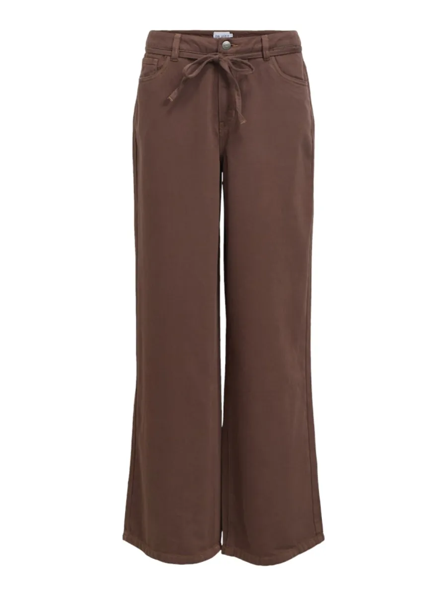 OBJECT-OBJROSIE MW WIDE JEANS NOOS-23046943-Seal Brown-BRUIN