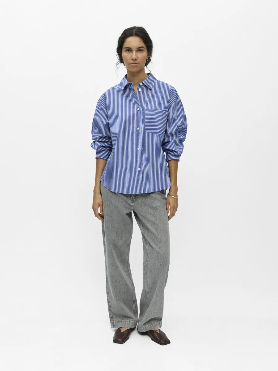 OBJECT-OBJZILA L/S RE SHIRT NOOS-23049902-Clematis Blue-BLUE