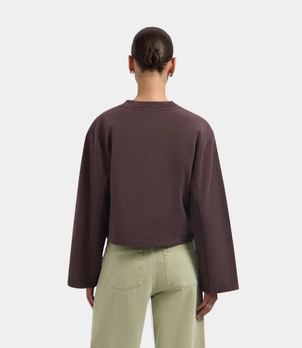 olaf-retro-logo-crewneck-w260201-chocolate-plum-chocolade-2 Olaf-Retro logo crewneck-W260201-Chocolate plum-CHOCOLADE