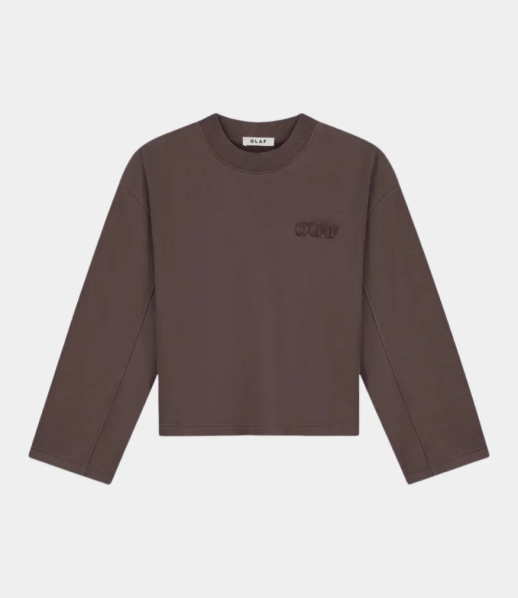 Olaf-Retro logo crewneck-W260201-Chocolate plum-CHOCOLADE
