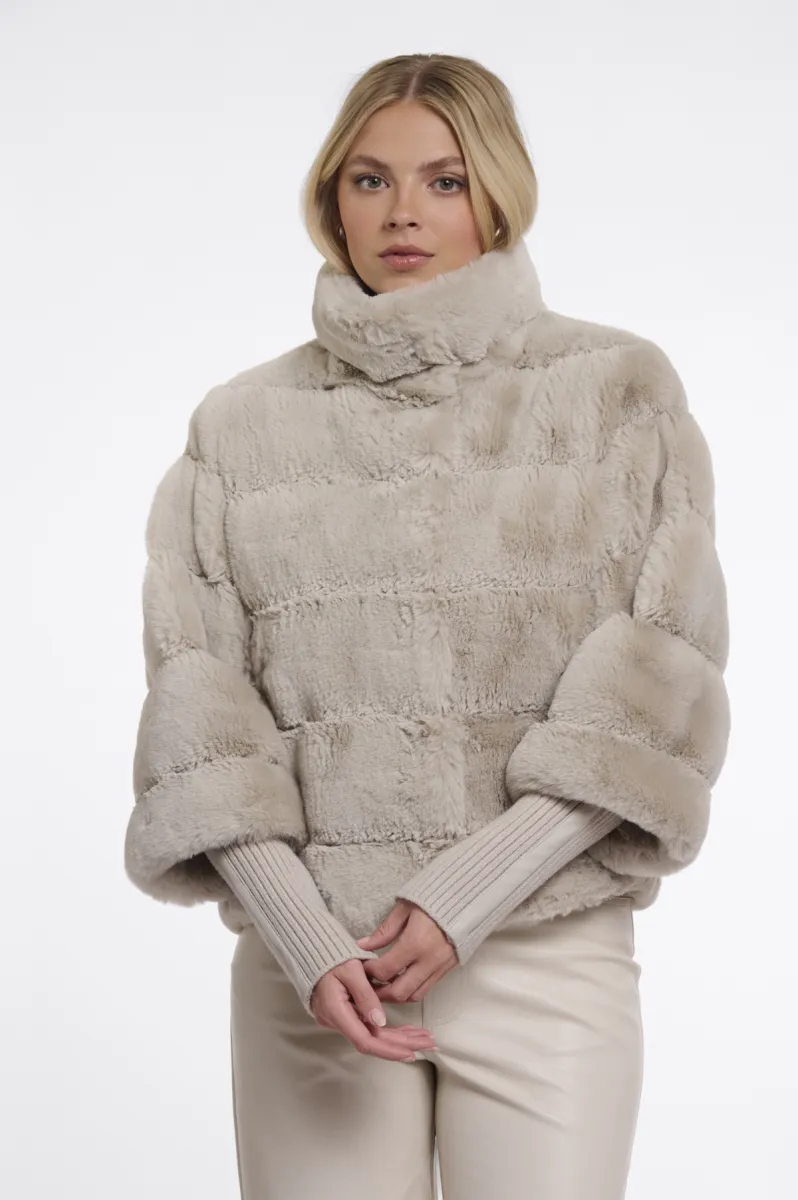 RINO & PELLE-Jacket With Rib Cuffs-Feline.7002611-9030 Birch-CREME