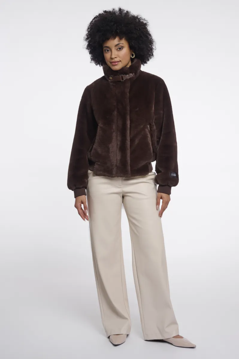 rino-pelle-short-faux-fur-jacket-ambra7002611-11099-coffee-roast-cafe-3 RINO & PELLE-Short Faux Fur Jacket-Ambra.7002611-11099 Coffee Roast-CAFE