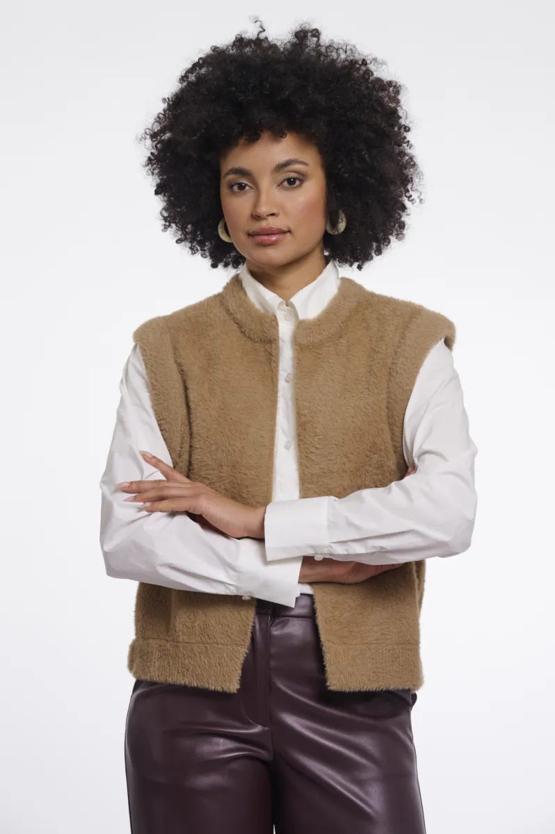 RINO & PELLE-Short Waistcoat-Elona.5002611-11101 Sahara Desert-ZAND