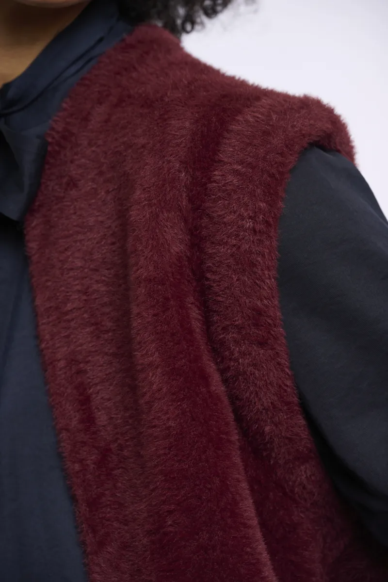 RINO & PELLE-Short Waistcoat-Elona.5002611-11110 Sangria-PERZIK