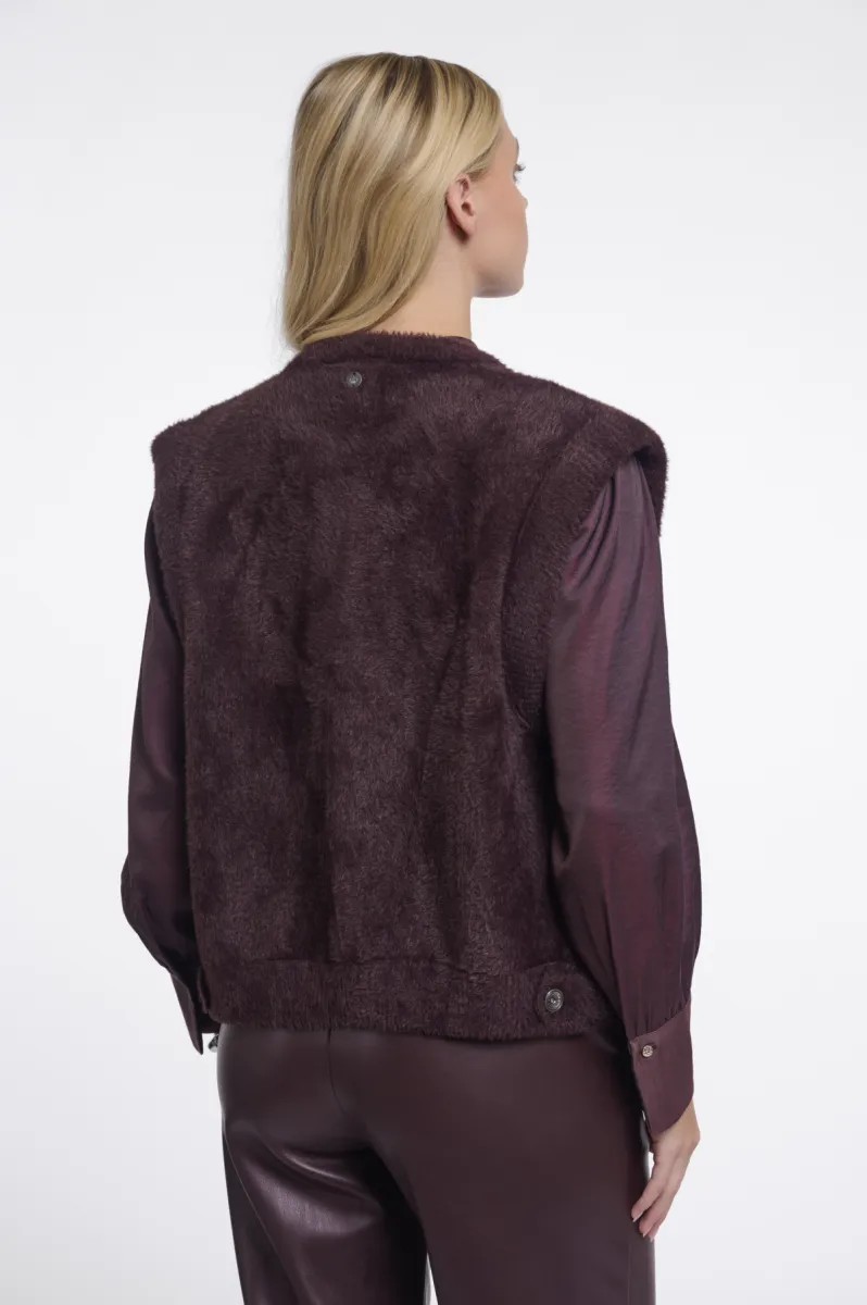 RINO & PELLE-Short Waistcoat-Elona.5002611-11122 Fudge Cloak-BRUIN