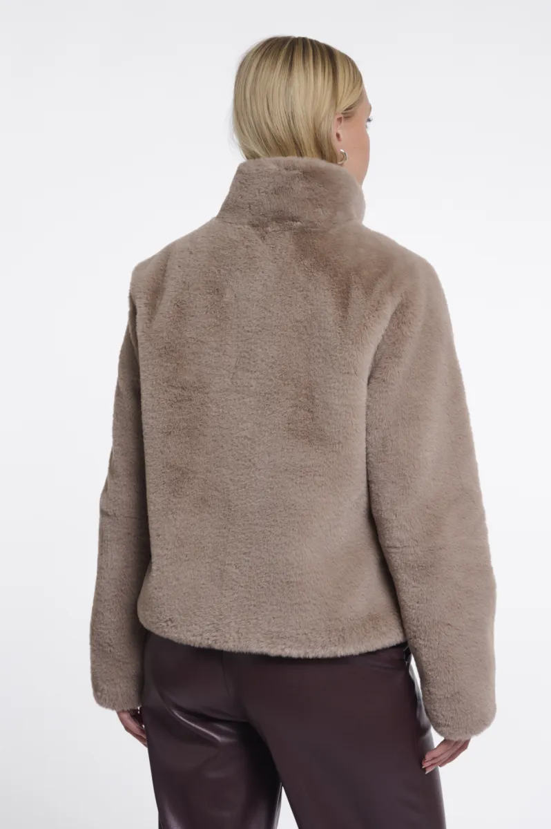rino-pelle-single-breasted-faux-fur-jacket-vie7002611-11100-mocha-latte-mokka-2 RINO & PELLE-Single Breasted Faux Fur Jacket-Vie.7002611-11100 Mocha Latte-MOKKA