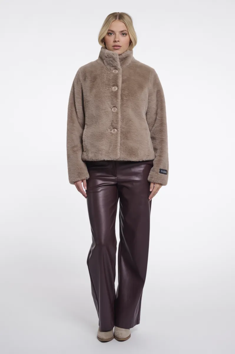 rino-pelle-single-breasted-faux-fur-jacket-vie7002611-11100-mocha-latte-mokka-3 RINO & PELLE-Single Breasted Faux Fur Jacket-Vie.7002611-11100 Mocha Latte-MOKKA