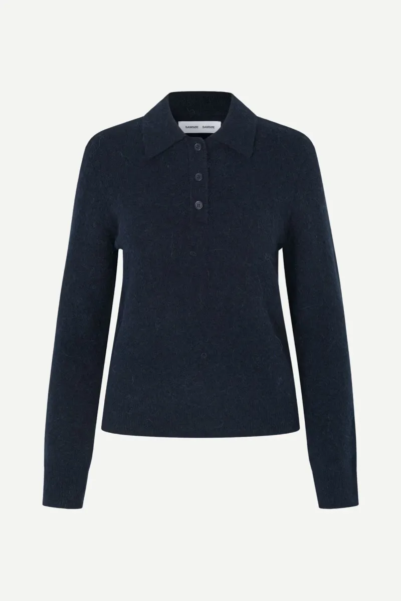 Samsoe Samsoe-Sanoura LS Polo 15556-F26300129-Salute-ZWART COMBINATIES