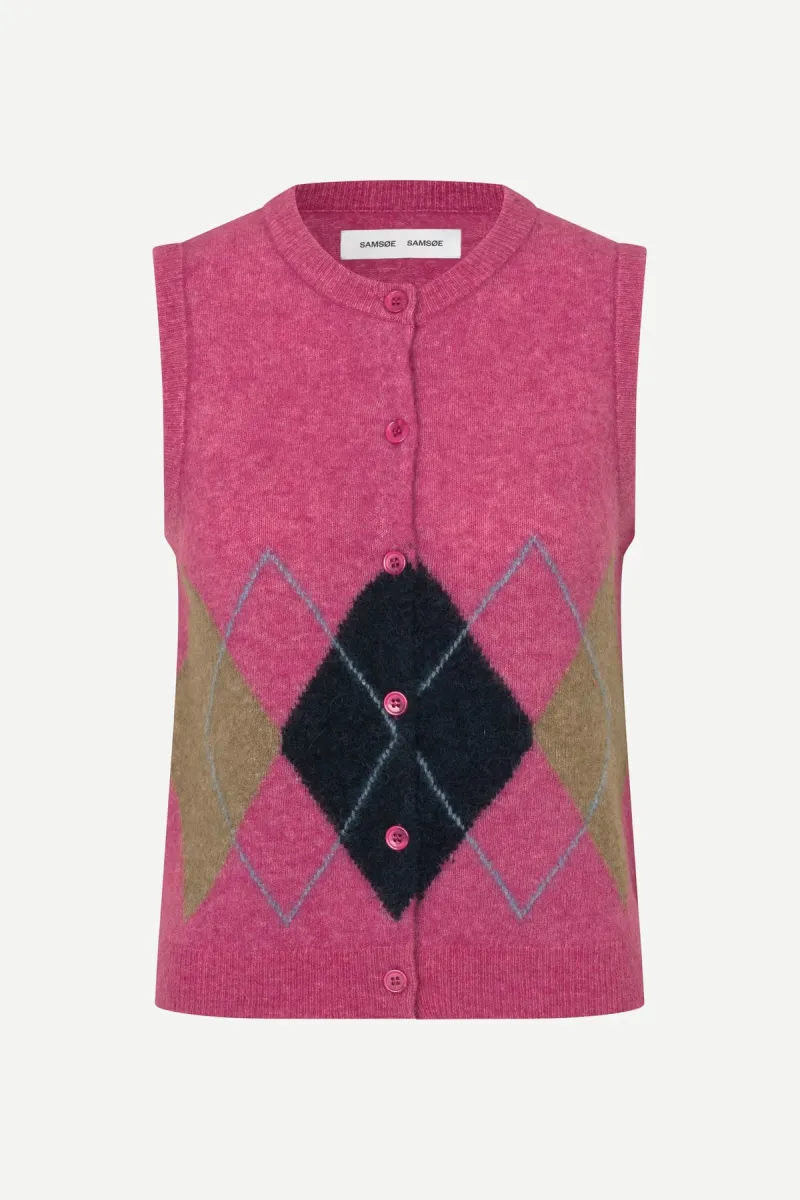 Samsoe Samsoe-Sanoura vest 15556-F26300128-Red Violet-ROOD