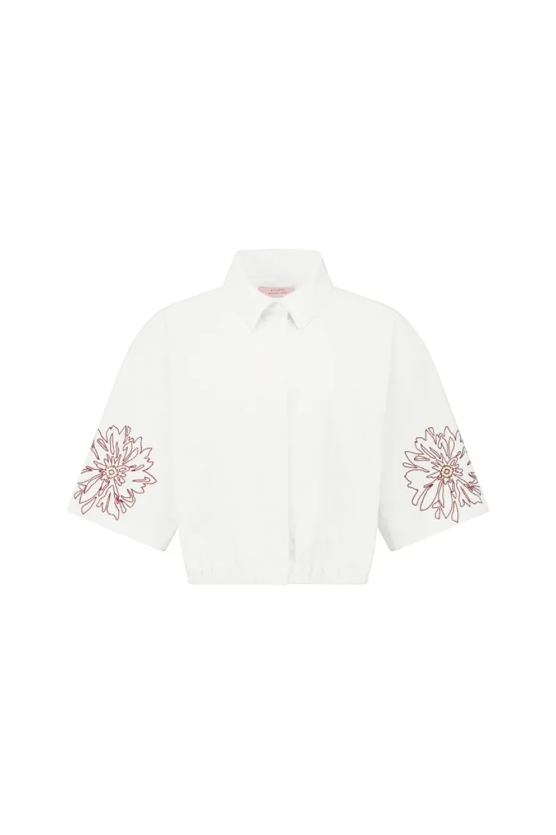 STUDIO ANNELOES-Noleste poplin blouse-14042-1000 White-WIT