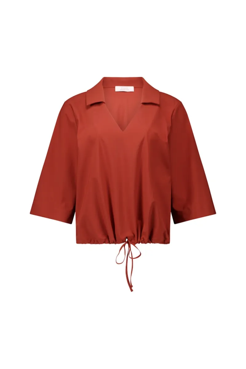 STUDIO ANNELOES-Odette top-14028-3301 Rust-ROEST
