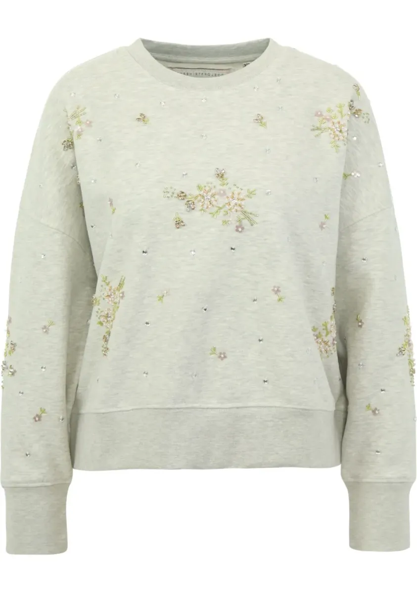 The Shirt Project-Sweater-51668-10968 Light Beige Melange-GRIJS MELEE