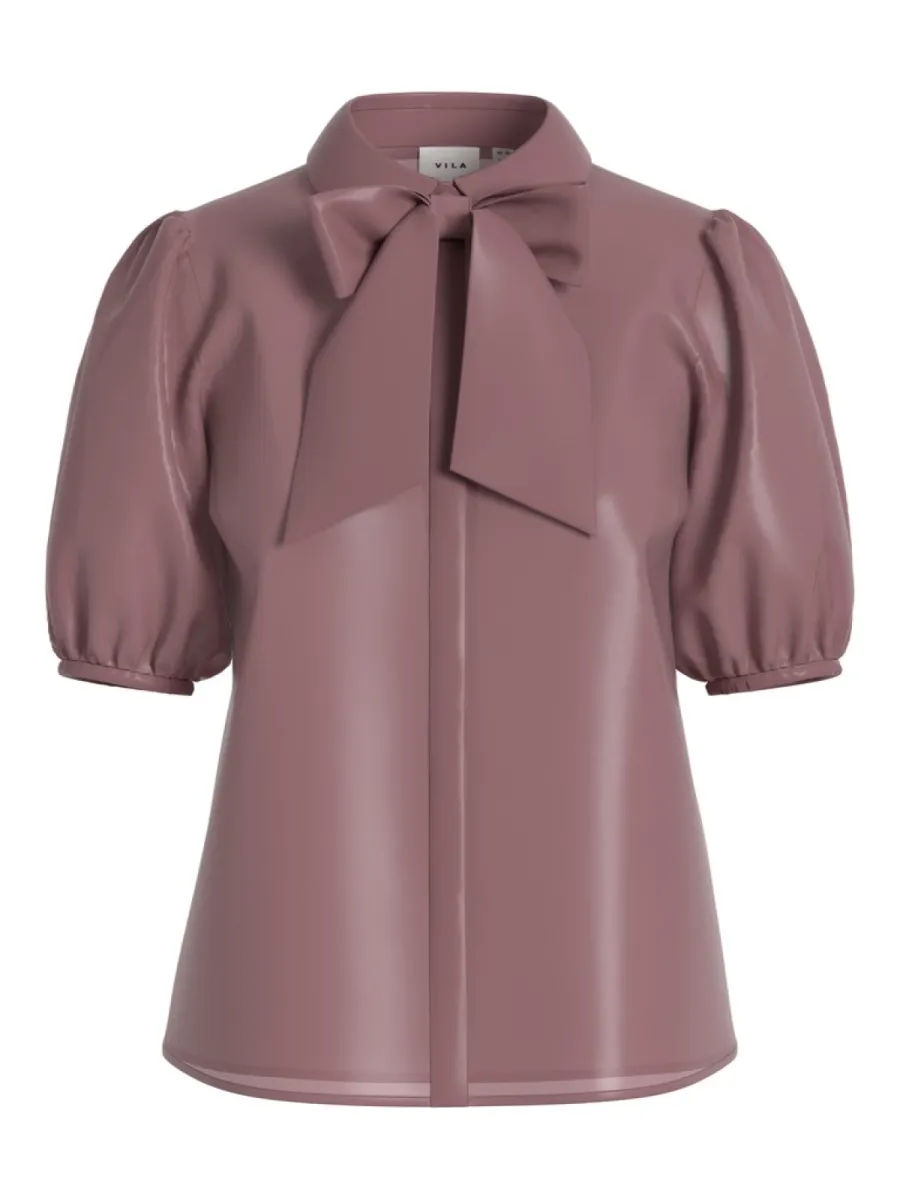 VILA-VIKLARINA 2/4 BOW SHIRT/LC-14121057-Nostalgia Rose-ROSE