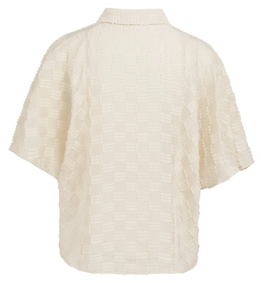 yaya-jacquard-blouse-met-korte-mouw-viscose-polyester-polyamide-99079-01-201230-607-99079-beige-1 YAYA-Jacquard blouse met korte mouw; Viscose/Polyester/Polyamide; 99079-01-201230-607-99079-BEIGE