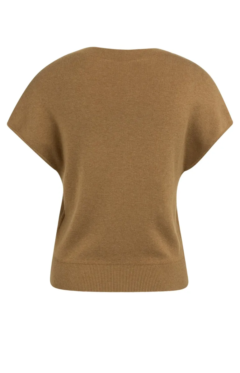 yaya-mouwloos-gebreid-vest-met-knop-cotton-polyester-polyamide-810252-01-010163-607-810252-bruin-2 YAYA-Mouwloos gebreid vest met knop; Cotton/Polyester/Polyamide; 810252-01-010163-607-810252-BRUIN