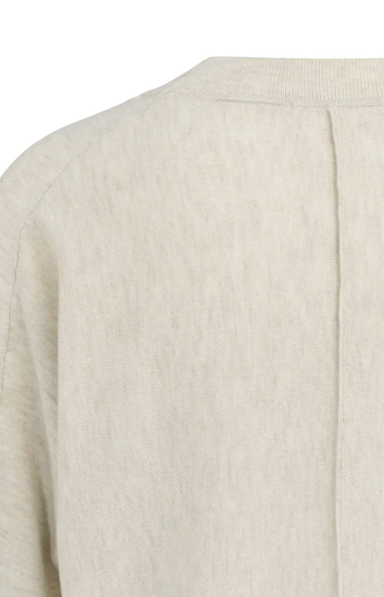yaya-v-hals-trui-met-zichtbare-nade-cotton-polyester-lyocell-990792-01-000609-607-990792-beige-1 YAYA-V-hals trui met zichtbare nade; Cotton/Polyester/Lyocell; 990792-01-000609-607-990792-BEIGE